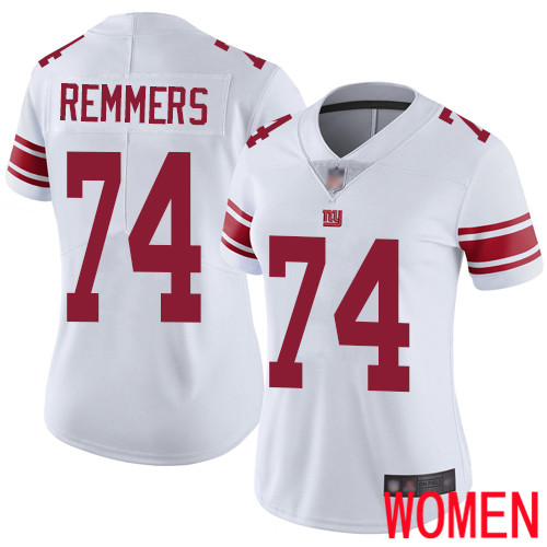 Women New York Giants #74 Mike Remmers White Vapor Untouchable Limited Player Football NFL Jersey